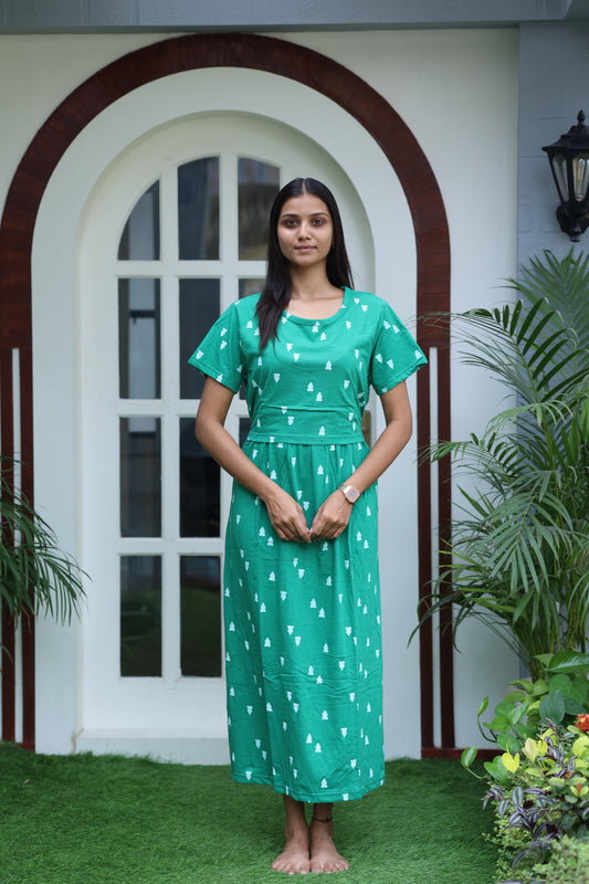 AMBAAL 15- ZIPLESS FEEDING MATERNITY WEAR FULL LENGTH