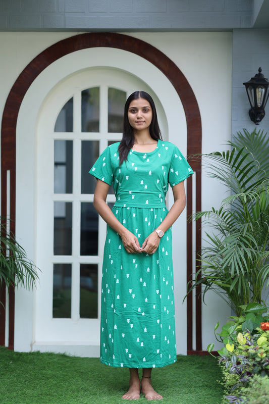 AMBAAL 15- ZIPLESS FEEDING MATERNITY WEAR FULL LENGTH