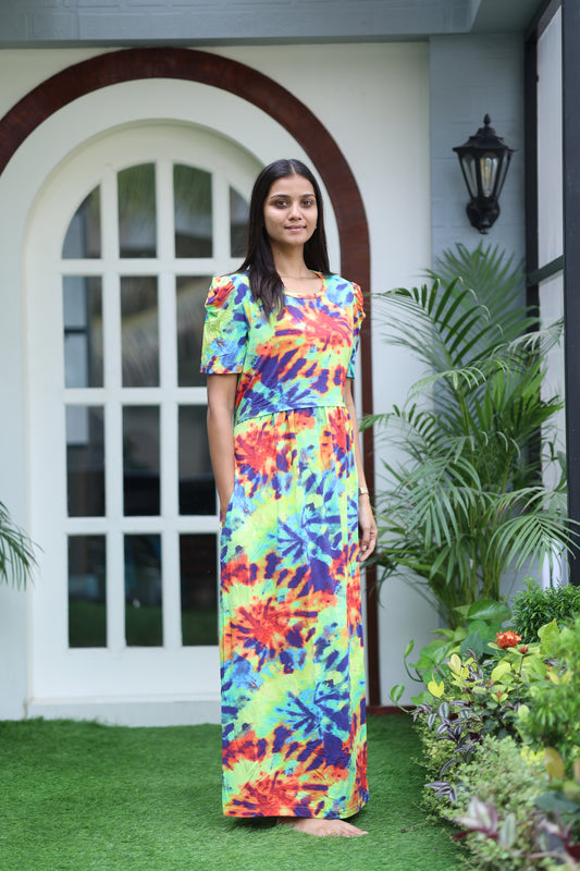 AMBAAL 16- ZIPLESS FEEDING MATERNITY WEAR FULL LENGTH
