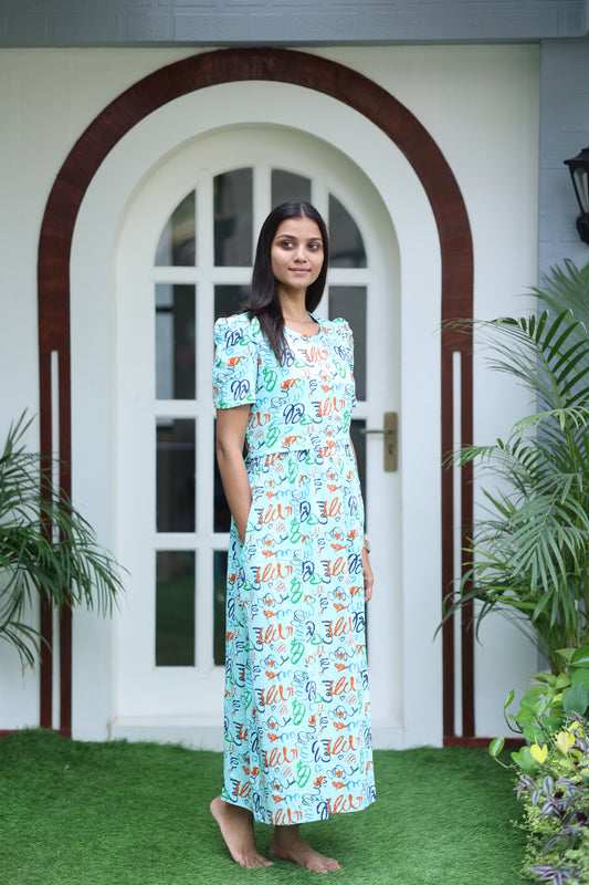AMBAAL 17- ZIPLESS FEEDING MATERNITY WEAR FULL LENGTH