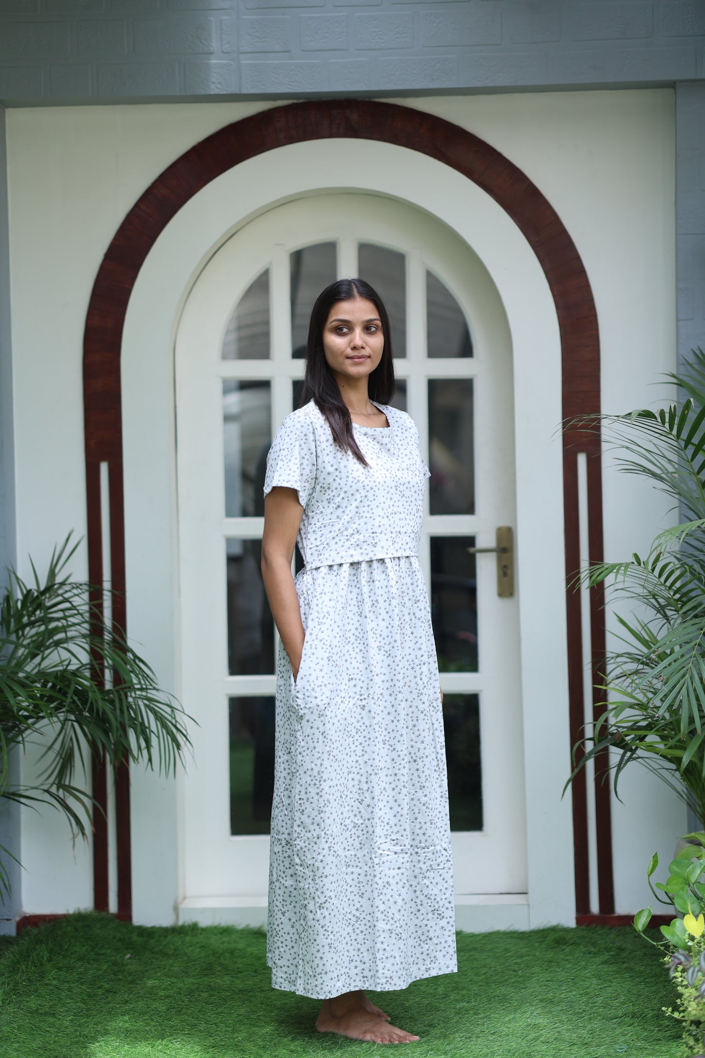 AMBAAL 22- ZIPLESS FEEDING MATERNITY WEAR FULL LENGTH