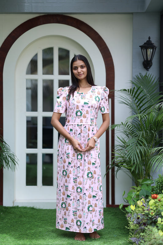 AMBAAL 23- ZIPLESS FEEDING MATERNITY WEAR FULL LENGTH