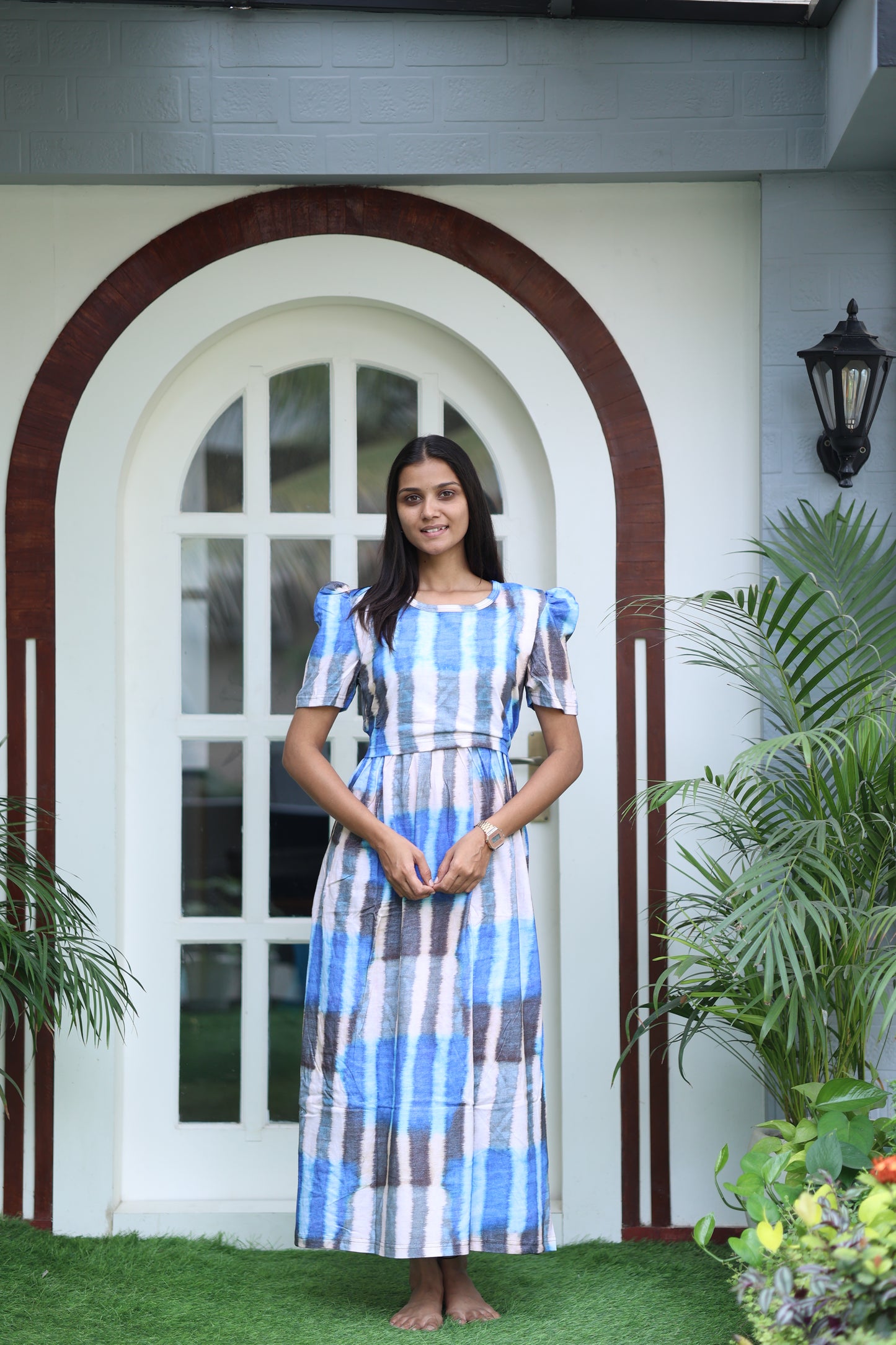 AMBAAL 34- ZIPLESS FEEDING MATERNITY WEAR FULL LENGTH