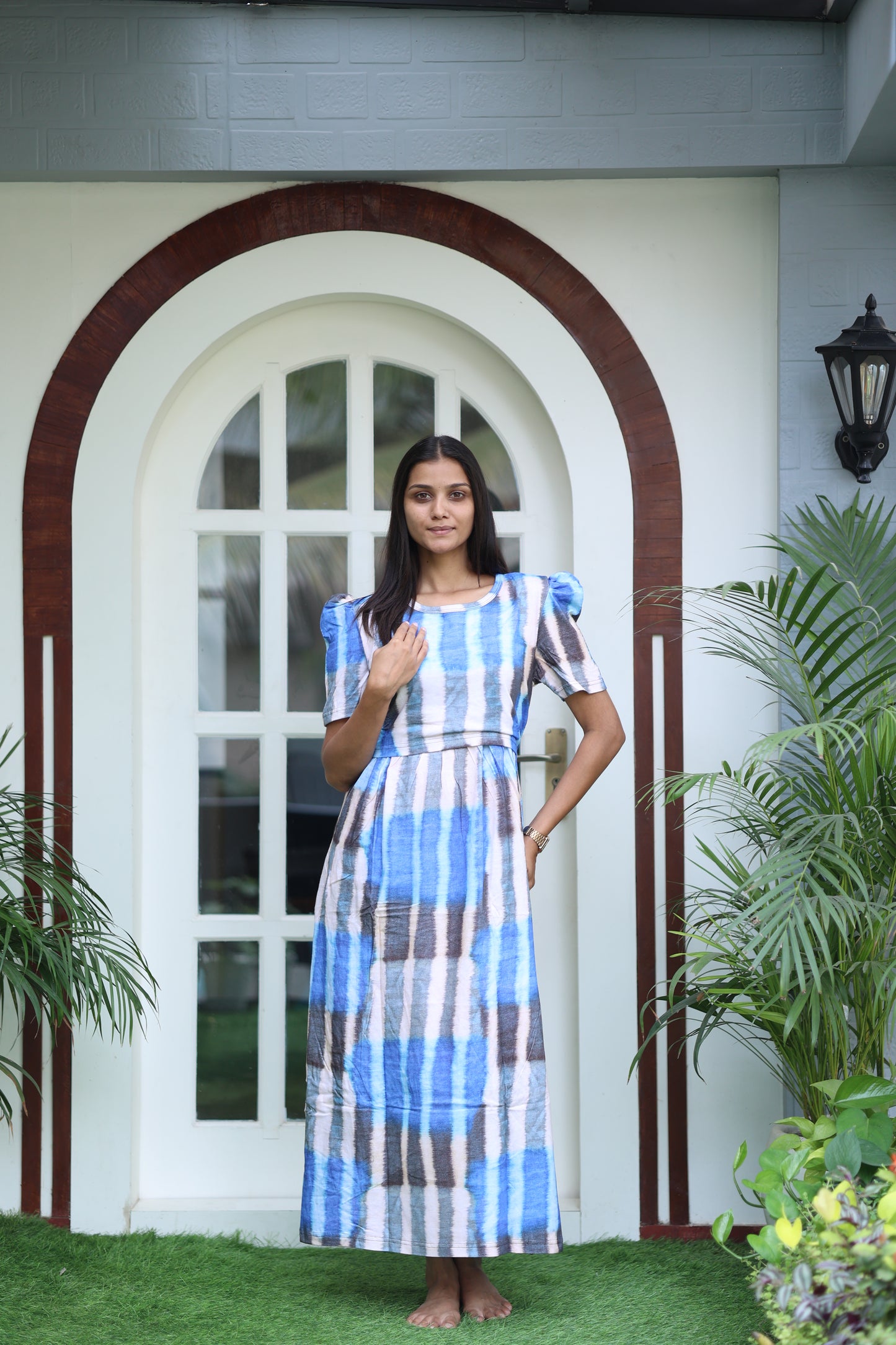 AMBAAL 34- ZIPLESS FEEDING MATERNITY WEAR FULL LENGTH