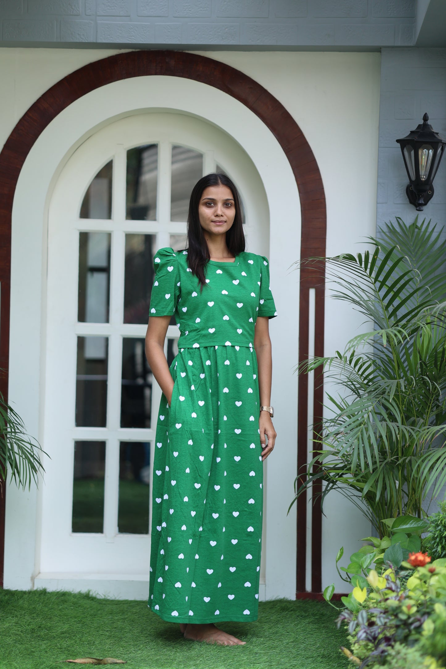 AMBAAL 36- ZIPLESS FEEDING MATERNITY WEAR FULL LENGTH