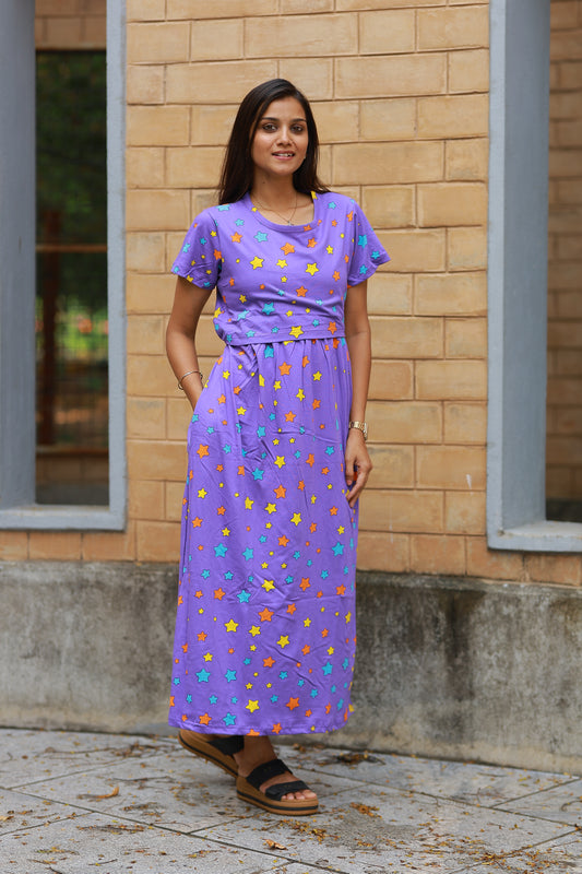 LOTUS 15- ZIPLESS FEEDING MATERNITY WEAR FULL LENGTH