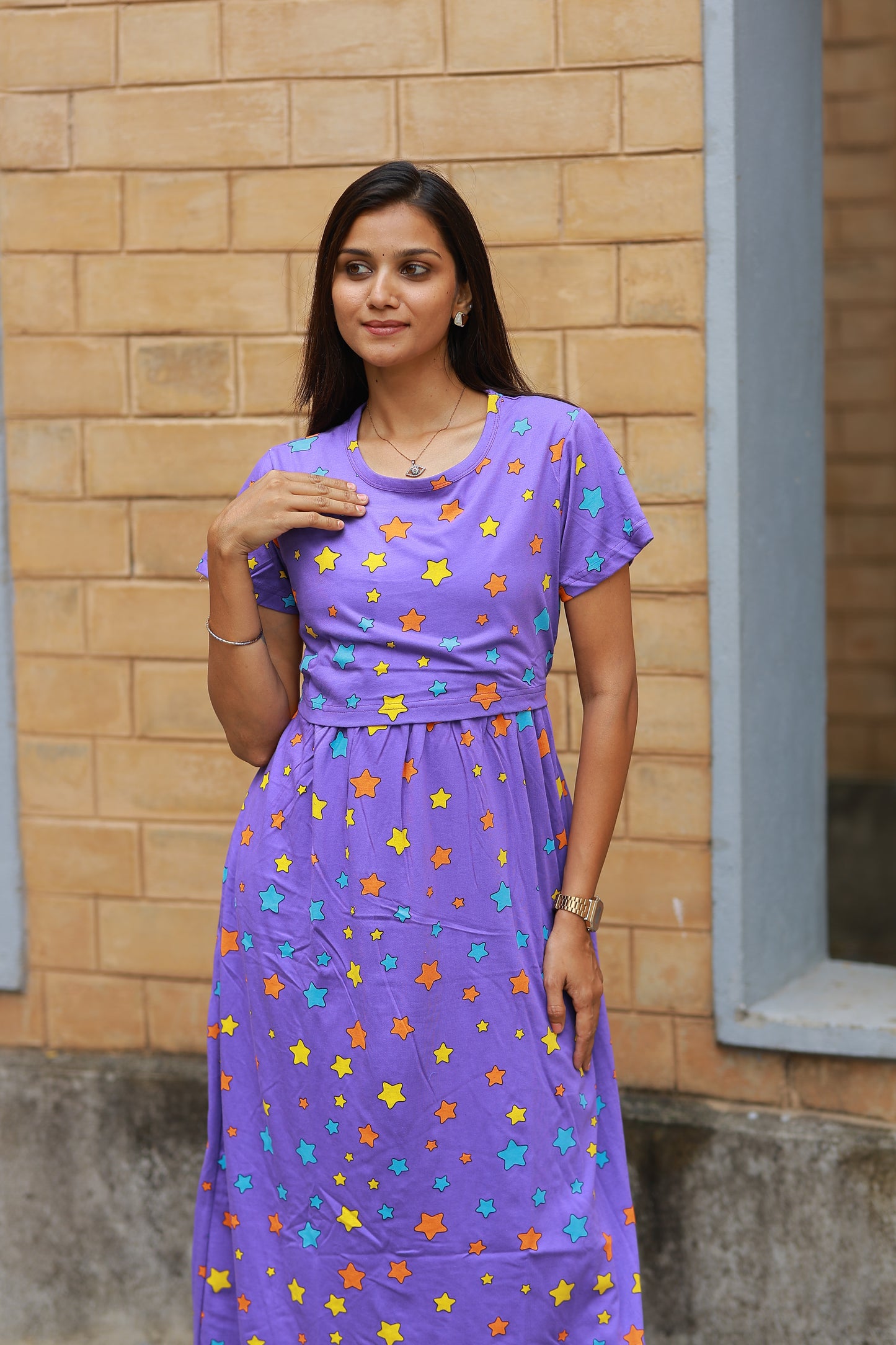 LOTUS 15- ZIPLESS FEEDING MATERNITY WEAR FULL LENGTH
