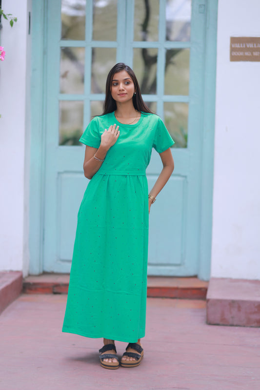 AMBAAL 38- ZIPLESS FEEDING MATERNITY WEAR FULL LENGTH