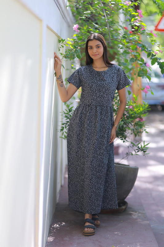 AMBAAL 45- ZIPLESS FEEDING MATERNITY WEAR FULL LENGTH