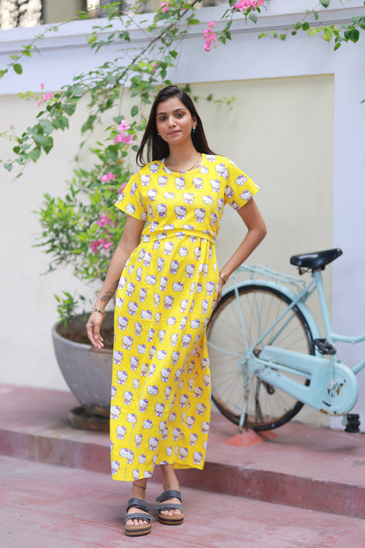 AMBAAL 52- ZIPLESS FEEDING MATERNITY WEAR FULL LENGTH