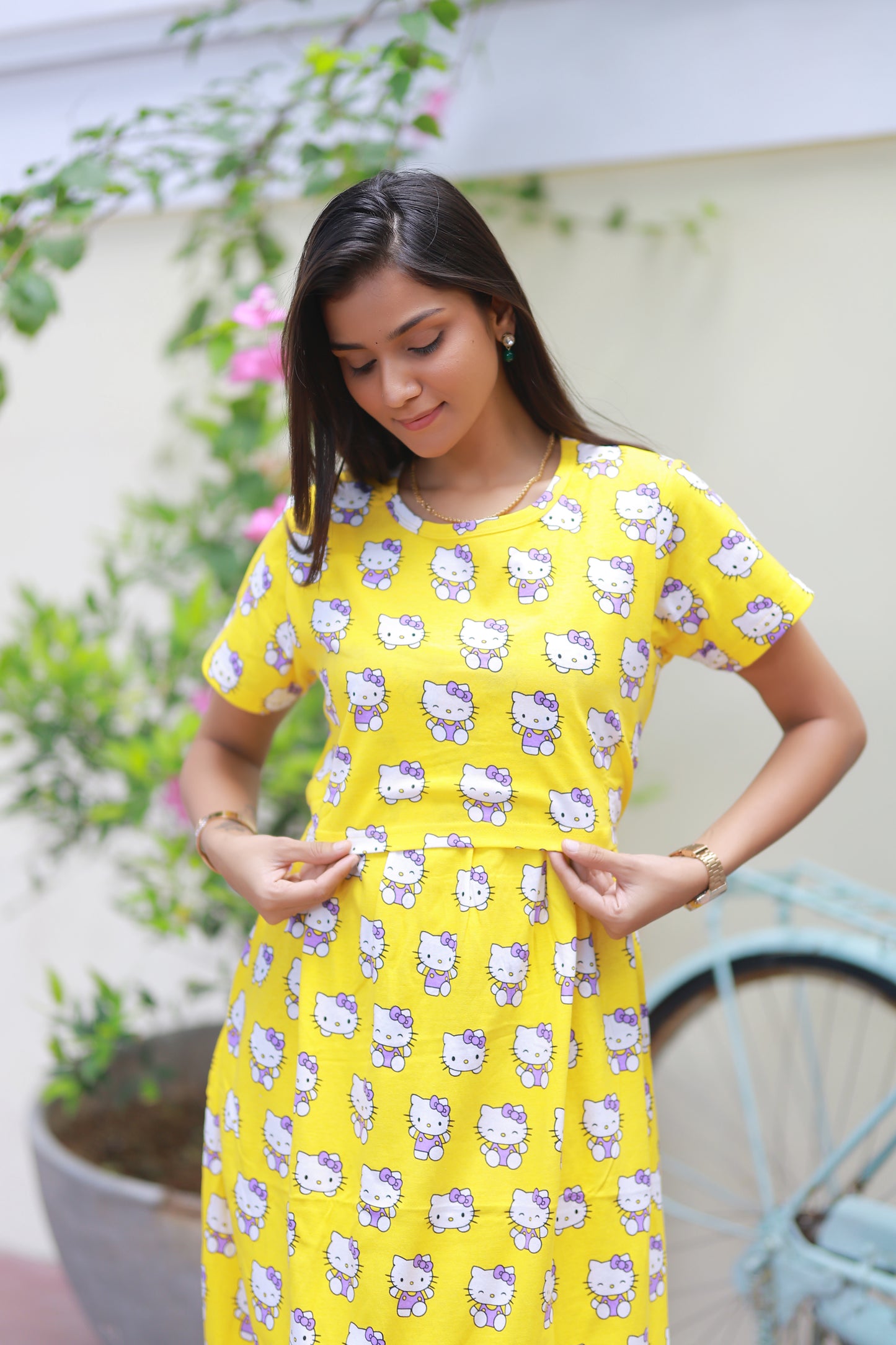 AMBAAL 52- ZIPLESS FEEDING MATERNITY WEAR FULL LENGTH
