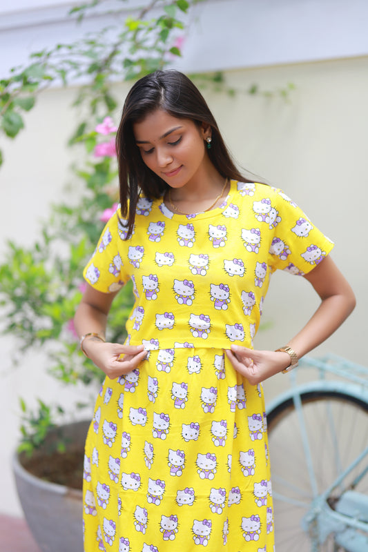 AMBAAL 52- ZIPLESS FEEDING MATERNITY WEAR FULL LENGTH
