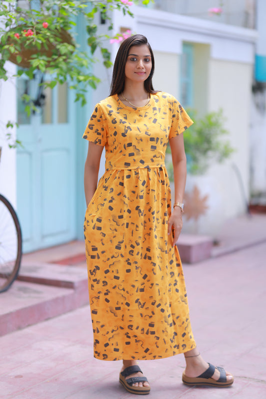 AMBAAL 48- ZIPLESS FEEDING MATERNITY WEAR FULL LENGTH
