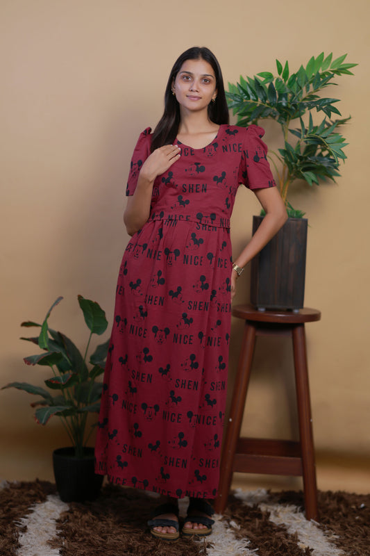 AMBAAL 4 - ZIPLESS FEEDING MATERNITY WEAR FULL LENGTH