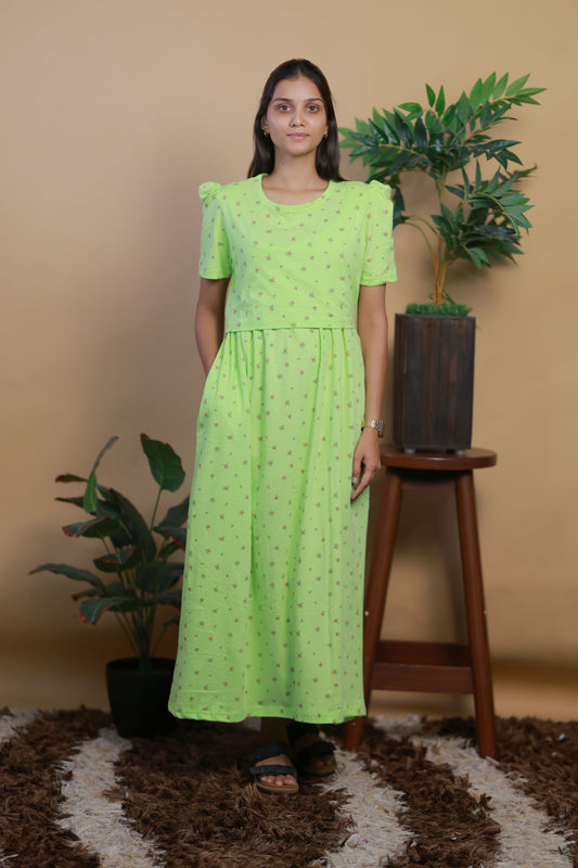 AMBAAL 5- ZIPLESS FEEDING MATERNITY WEAR FULL LENGTH