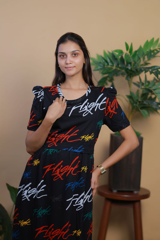 AMBAAL 8- ZIPLESS FEEDING MATERNITY WEAR FULL LENGTH