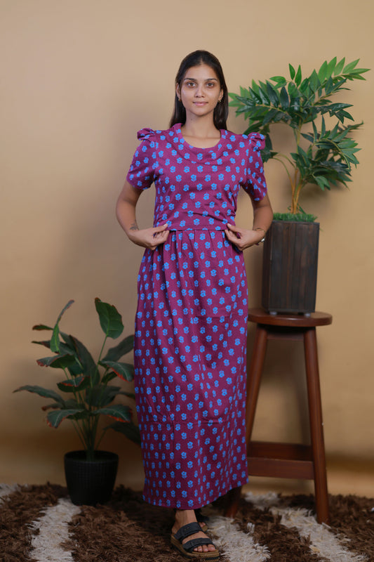 AMBAAL 9- ZIPLESS FEEDING MATERNITY WEAR FULL LENGTH