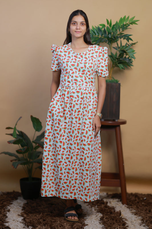 AMBAAL 12- ZIPLESS FEEDING MATERNITY WEAR FULL LENGTH