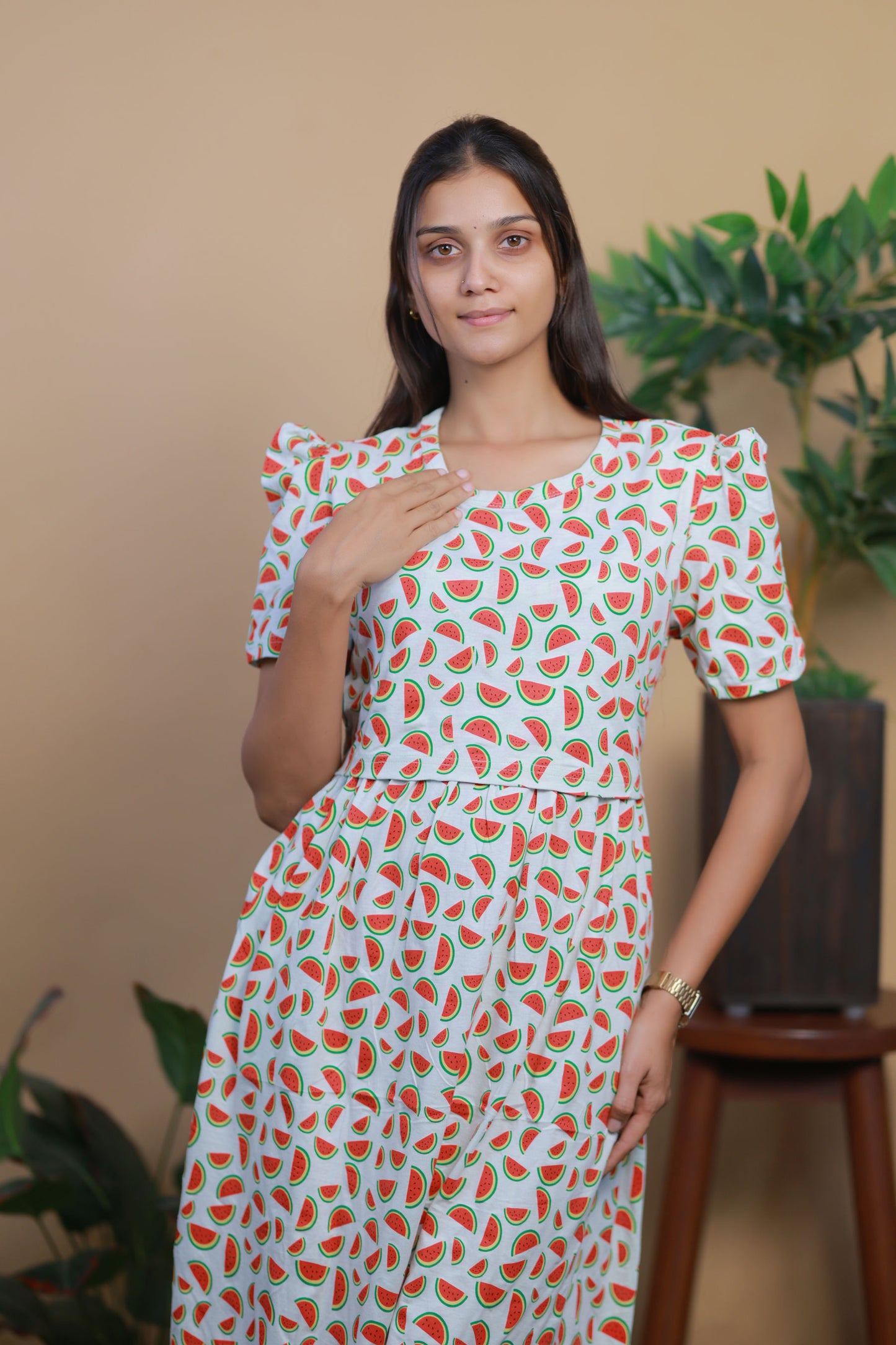 AMBAAL 12- ZIPLESS FEEDING MATERNITY WEAR FULL LENGTH
