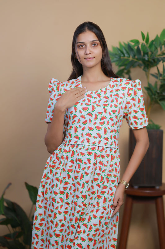 AMBAAL 12- ZIPLESS FEEDING MATERNITY WEAR FULL LENGTH