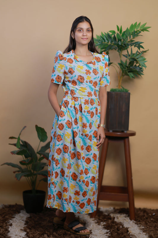 AMBAAL 14- ZIPLESS FEEDING MATERNITY WEAR FULL LENGTH