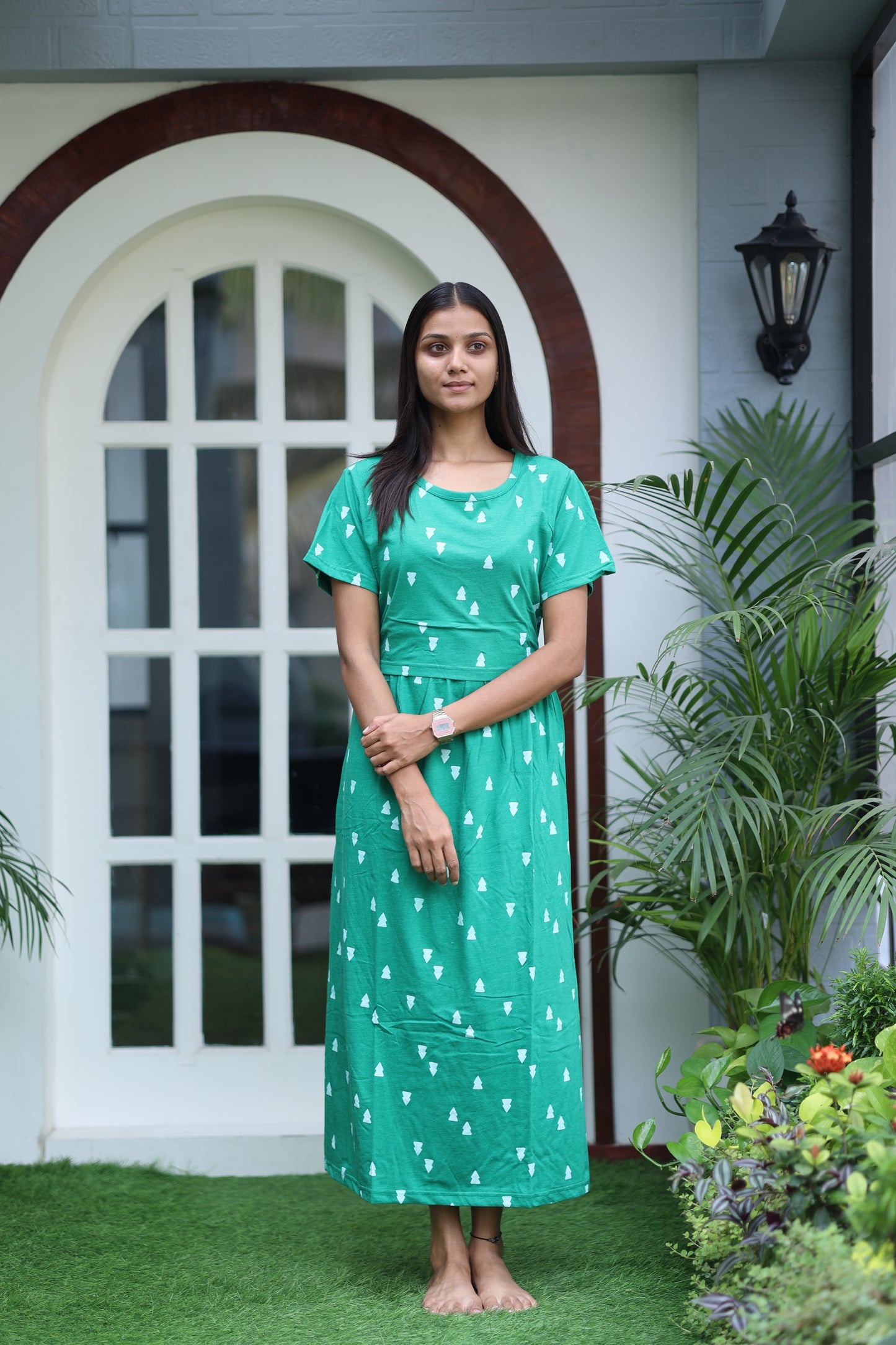 AMBAAL 15- ZIPLESS FEEDING MATERNITY WEAR FULL LENGTH