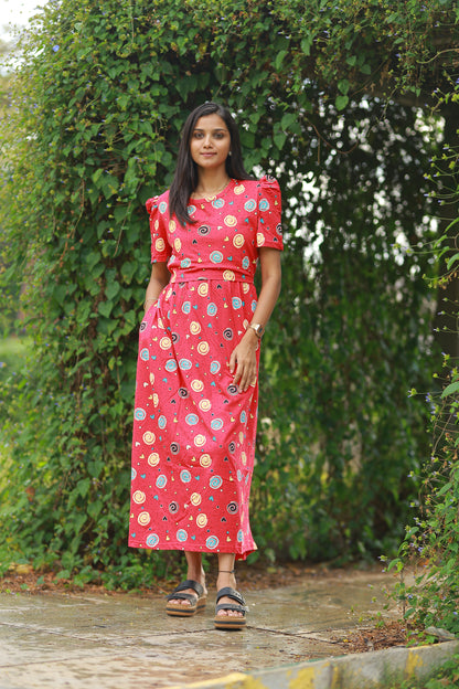 LOTUS 8 - ZIPLESS FEEDING MATERNITY WEAR FULL LENGTH