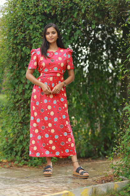 LOTUS 8 - ZIPLESS FEEDING MATERNITY WEAR FULL LENGTH