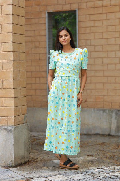 LOTUS 17 - ZIPLESS FEEDING MATERNITY WEAR FULL LENGTH