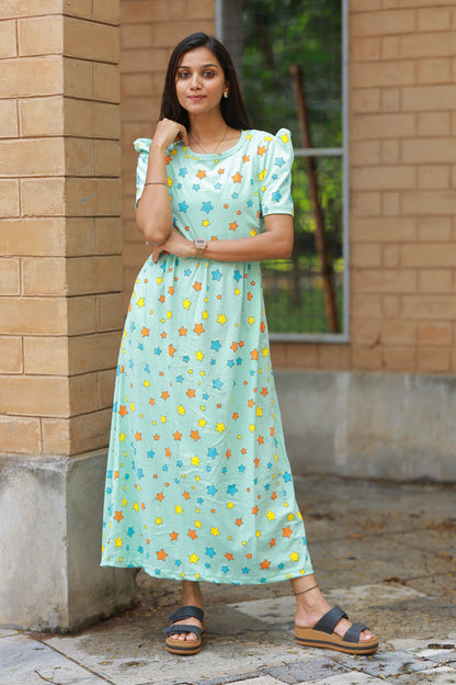 LOTUS 17 - ZIPLESS FEEDING MATERNITY WEAR FULL LENGTH