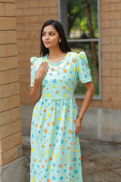 LOTUS 17 - ZIPLESS FEEDING MATERNITY WEAR FULL LENGTH