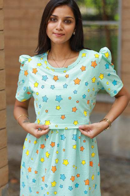 LOTUS 17 - ZIPLESS FEEDING MATERNITY WEAR FULL LENGTH