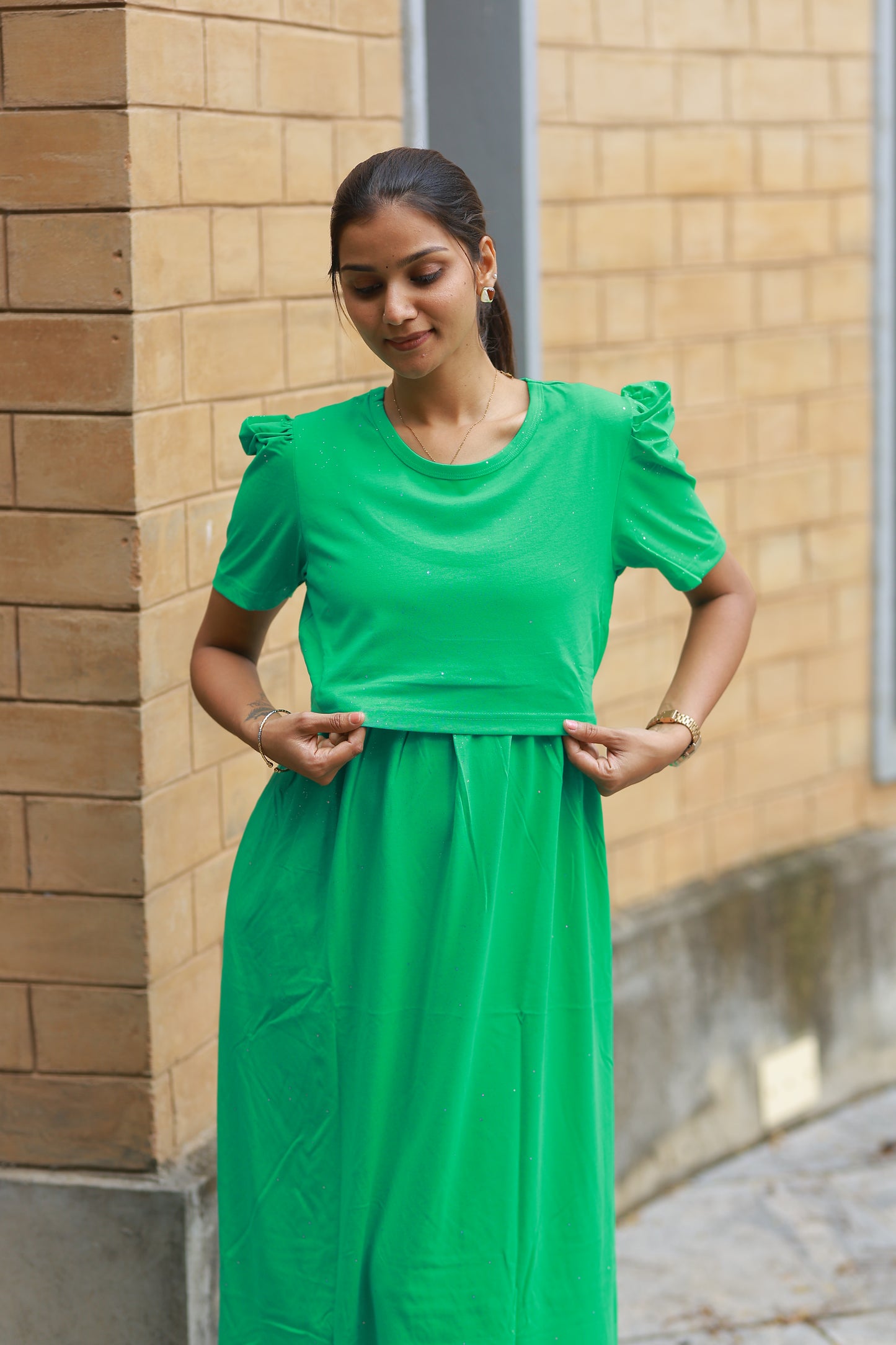 LOTUS 21 - ZIPLESS FEEDING MATERNITY WEAR FULL LENGTH