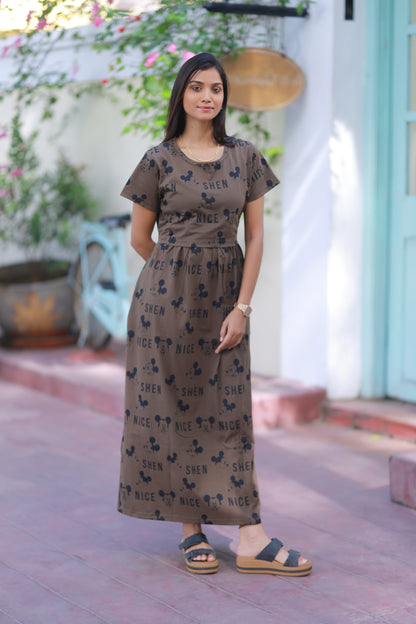 AMBAAL 41- ZIPLESS FEEDING MATERNITY WEAR FULL LENGTH