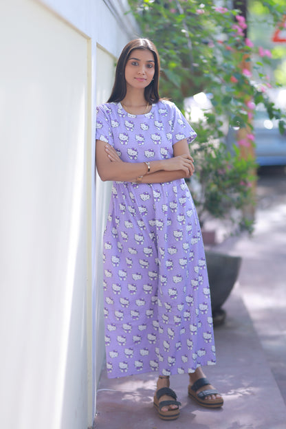 AMBAAL 43- ZIPLESS FEEDING MATERNITY WEAR FULL LENGTH