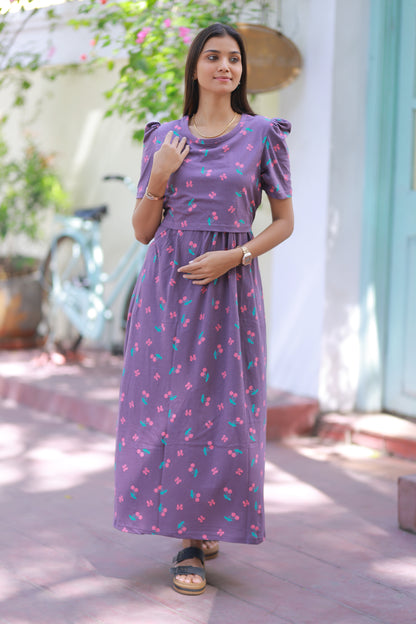 AMBAAL 51- ZIPLESS FEEDING MATERNITY WEAR FULL LENGTH